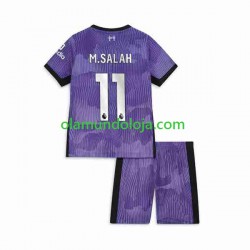 Camisola Liverpool M.Salah 11 Criança Equipamento Terceiro 2023-2024 Manga Curta